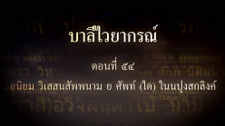 บาลีไวยากรณ์ ตอนที่ ๕๔ อนิยม วิเสสนสัพพนาม ย ศัพท์ (ใด) ในนปุงสกลิงค์