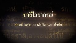 ตอนที่ ๒๕๕ ภาวตัทธิต ณฺย ปัจจัย